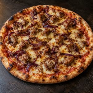 Arran Sasuage pizza